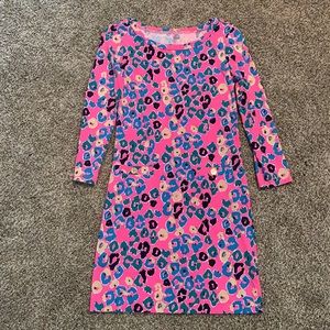 Lilly Pulitzer Pink Leopard Cotton Dress